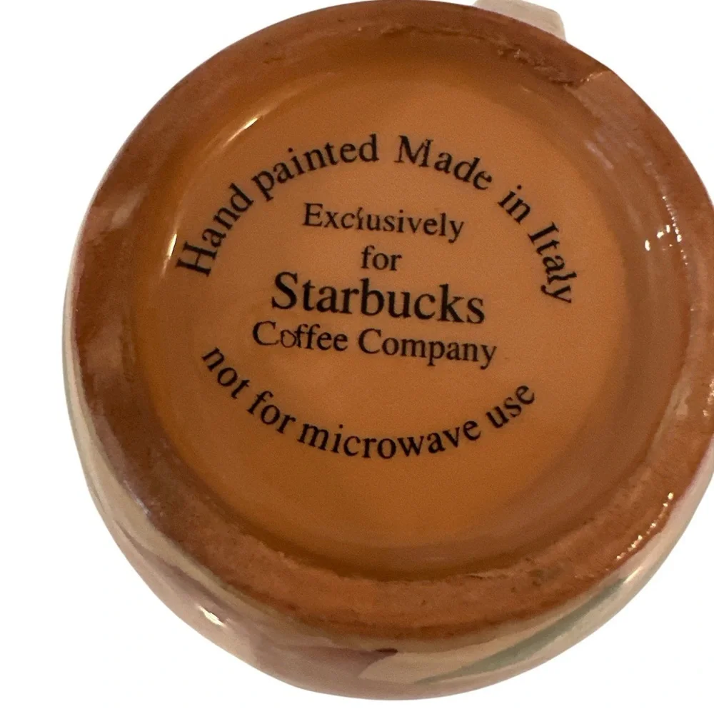 Starbucks Hanukkah Holiday Star Candle Coffee Mug HAND PAINTED in ITALY EUC
